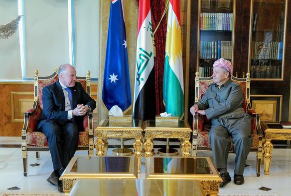 سەرۆك بارزانی پێشوازی لە باڵیۆزی ئوسترالیا لە عێراق دەكات